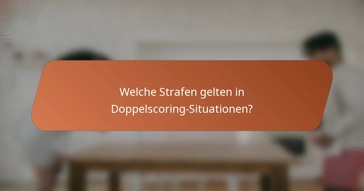 Welche Strafen gelten in Doppelscoring-Situationen?